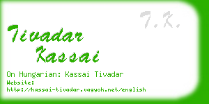 tivadar kassai business card